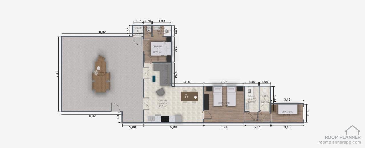 Appartement Terrasse Vue Lac Брейл-сюр-Роа Екстериор снимка